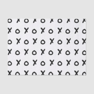 White & Black X O XO X&O's Trendy Niedlich Seidenpapier