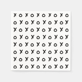 White & Black X O XO X&O's Trendy Niedlich Serviette