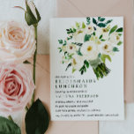 White Bloom | Bouquet Bridesmaids Luncheon Wedding Einladung<br><div class="desc">Celebrate and thank your best girls before the big day! Our beautiful floral Bridesmaids Luncheon invitations are bursting with elegant watercolor white flowers bouquet chic shades of white and green. Design features a Bide Bouquet of blooming flowers in the upper right corner. Add your bridesmaids luncheon details in modern gray...</div>