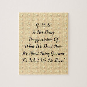 White Blossom Abstrakte Dankbarkeit Puzzle