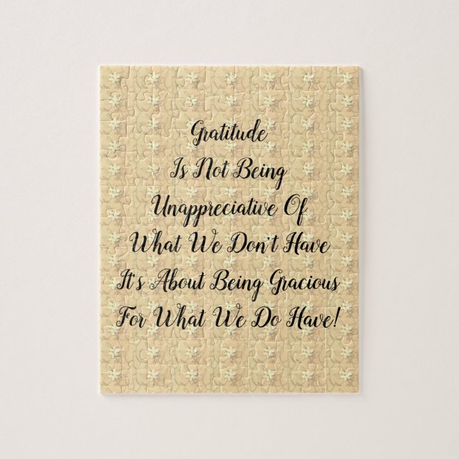 White Blossom Abstrakte Dankbarkeit Puzzle (Vertikal)