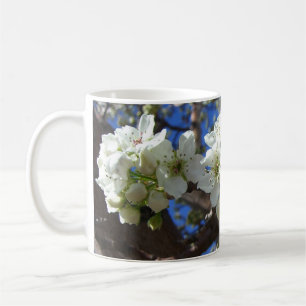 White Blossom Cluster Frühlingsblühende Birnbaum Tasse