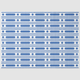 White Blue Bone Inlay Dots Border Decoupage Paper Seidenpapier