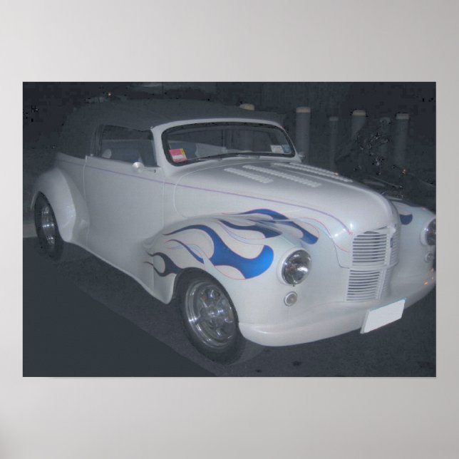 White & Blue Classic Poster (Vorne)