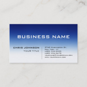 White Blue Contemporary Consultant Business Card Visitenkarte