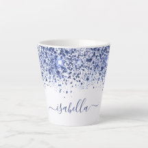 White Blue Glitzern Staub Name Skript