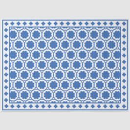 White Blue Modern Bone Inlay Decoupage Paper Seidenpapier