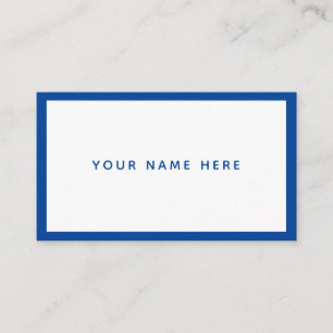 White Blue Modern Minimal Business Card Visitenkarte