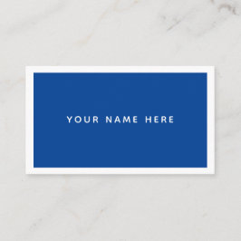 White Blue Modern Minimal Business Card Visitenkarte