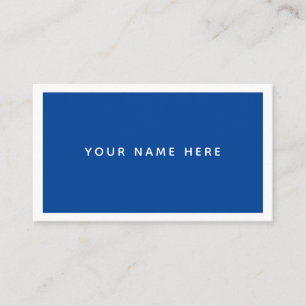 White Blue Modern Minimal Business Card Visitenkarte