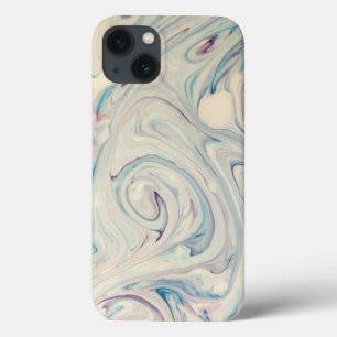 White Blue Pink Modernes Abstraktes Fluid Marbella Case-Mate iPhone Hülle