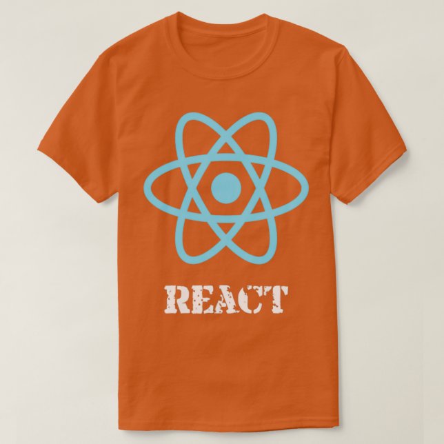 White Blue React T-Shirt (Design vorne)