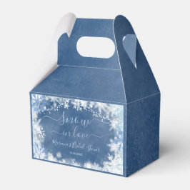 White Blue Snow in Liebe Snowflake Brautparty Geschenkschachtel