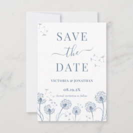 White Blue Wildblume Boho Wedding Save The Date