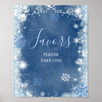 White Blue Winter Snowflake Brautparty Favoriten