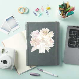 White Blume Bouquet Sticker