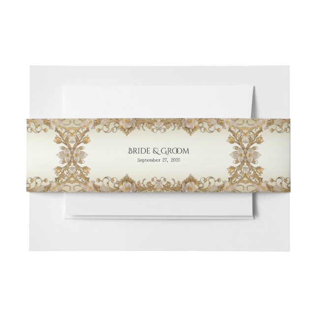 White Blume Decorative Gold Bly Band (Vorderseite Beispiel)