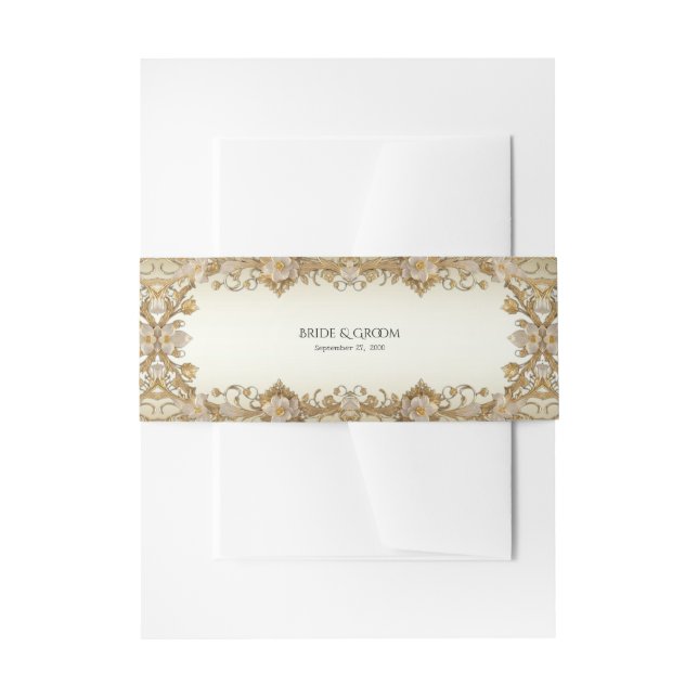 White Blume Decorative Gold Bly Band (Vorderseite Beispiel)