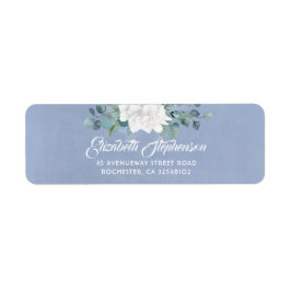 White Blume Dusty Blue Wedding