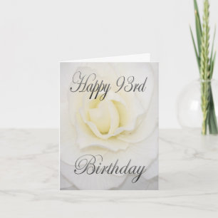 White Blume Happy 93. Geburtstag Karte