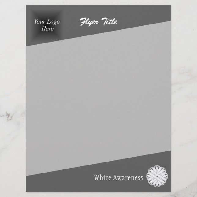 White Blume Ribbon von Kenneth Yoncich Flyer (Vorne)