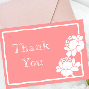 White Blume Vielen Dank Dankeskarte