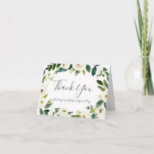 White Blume Wedding Party Danke Karte