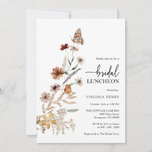 White Boho Bridal Luncheon Einladung