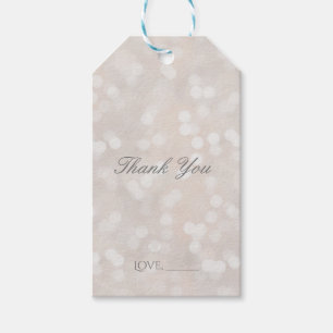 White Bokeh Moderner Glamour Chic Custom Gevor Geschenkanhänger