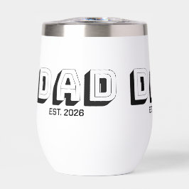 White Bold Varsity Established Dad