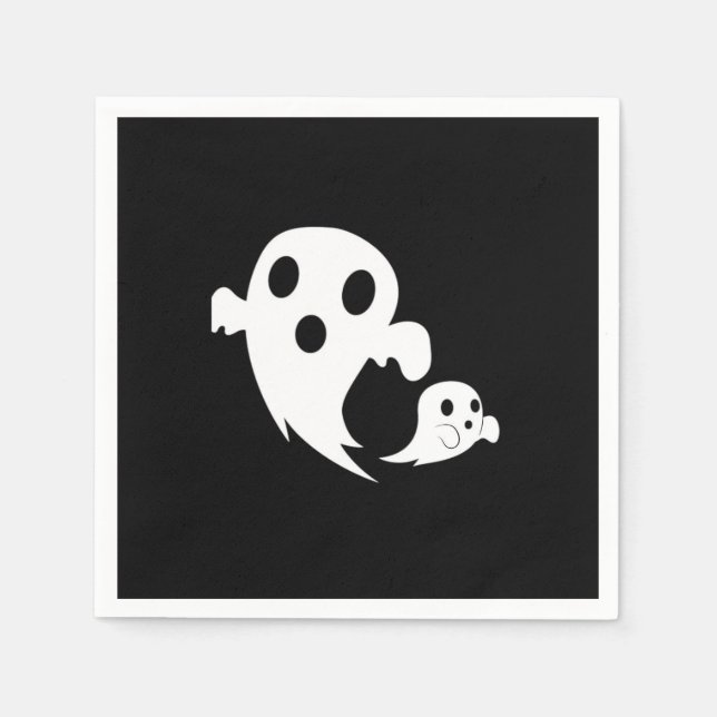 White Boo Serviette (Vorderseite)