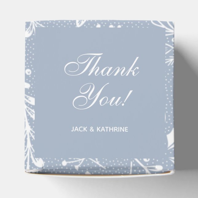 White Botanicals Dusty Blue Vielen Dank Geschenkschachtel (Oben)