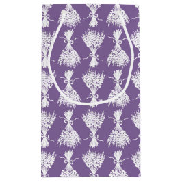 White Bouquet auf Lavender Kleine Geschenktüte