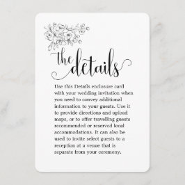 White Bouquet machen wir kalligraphische Hochzeits Begleitkarte