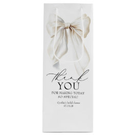 White Bow Brautparty Vielen Dank Geschenktüte Für Weinflaschen