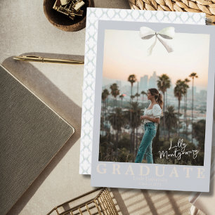 White Bow Coquette Trellis Abschluss Ankündigung