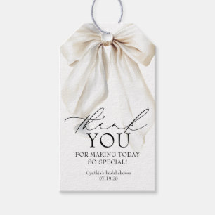 White Bow Favorits Brautparty Vielen Dank Geschenkanhänger