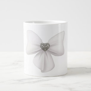 White Bow Jumbo-Tasse