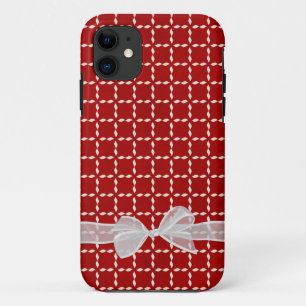 White Bow on Red Case-Mate iPhone Hülle