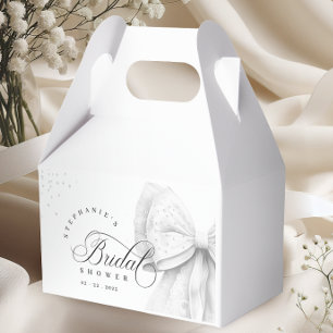 White Bow Pearls Brautparty Geschenkschachtel
