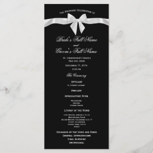 White Bow und Black Wedding Programm