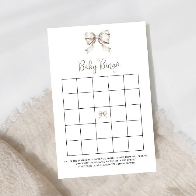 White Bow Vintag Baby Bingo Game (Von Creator hochgeladen)
