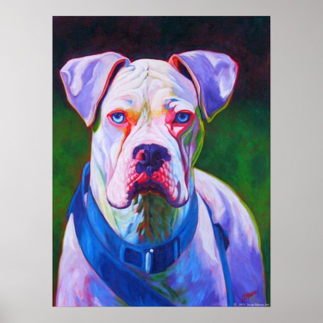 White Boxer Poster (Vorne)