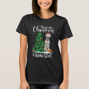 White Boxer Weihnachtslicht Pajama Dog Xmas 1 T-Shirt