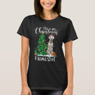 White Boxer Weihnachtslicht Pajama Dog Xmas T-Shirt