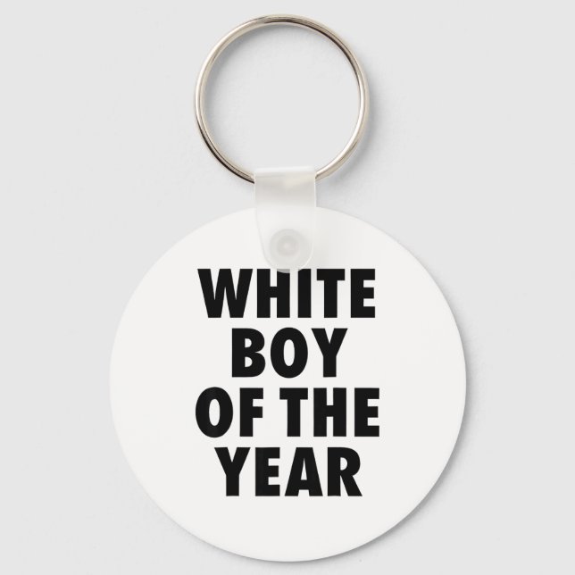 White Boy Of The Year For Men Boys Kids Funny  Schlüsselanhänger (Vorderseite)