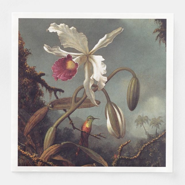 White Brazilian Orchid Serviette (Vorderseite)