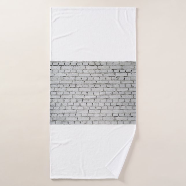 WHITE BRICK WALL BADEHANDTUCH (Badehandtuch)