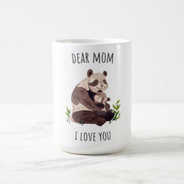White Brown Niedlich Panda Liebe Mama Tasse