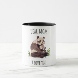 White Brown Niedlich Panda Liebe Mama Tasse